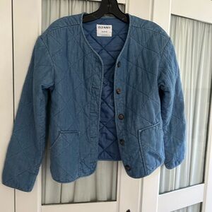 Old Navy Kids Denim Blue Quilted Jacket